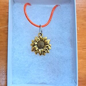 Gold Sunflower Necklace